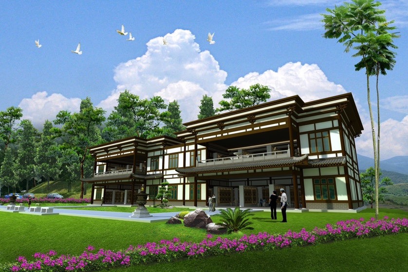 极乐殿独立殿堂建筑示意